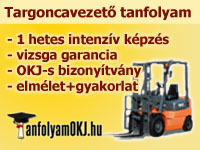 Targoncavezetői OKJ képzés 1 hét alatt