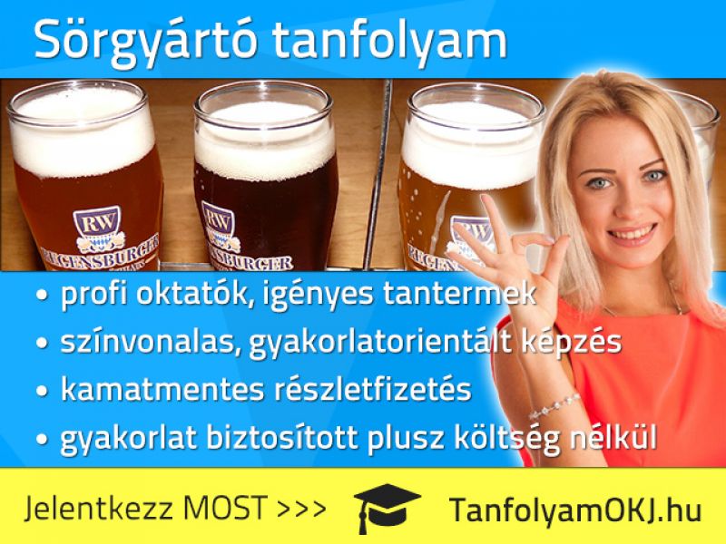 Sörgyártó OKJ-s tanfolyam Budapesten