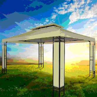 Új nehéz, jó minőségű, gyönyörű kerti pavilon 3x4m.