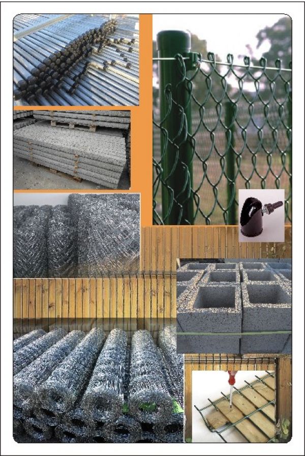Vadháló, drótfonat, kerítés építés fa oszlop, lábazati elem, natodrót
