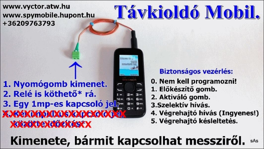 TÁVINDÍTÓ MOBIL. Bármit, bárhonnan kapcsolhat, INDÍTHAT, kicsi fajta mobil, DRÓNRA IS FELSZERELHETŐ