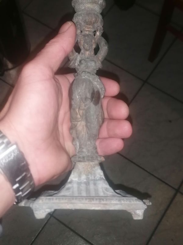 Antik ezüst gyertyatartó 