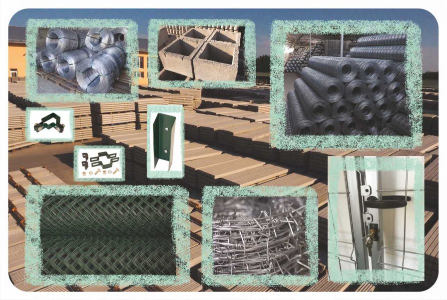 Vadháló drótfonat kerítés építés oszlop betonoszlop