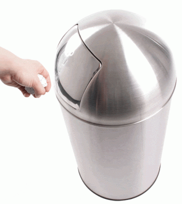 Új stílusos, rozsdamentes szemetes