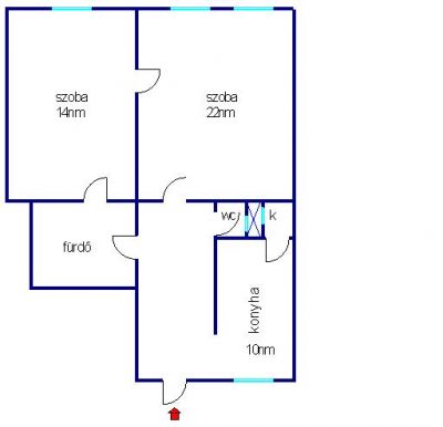 VII. ker. Osvát utcában eladó 2 szobás lakás 13,5mFt