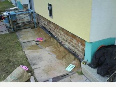 vizes, salétromos épület szigetelése