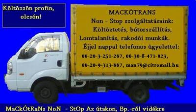 NON - STOP KÖLTÖZTETÉS OLCSÓN