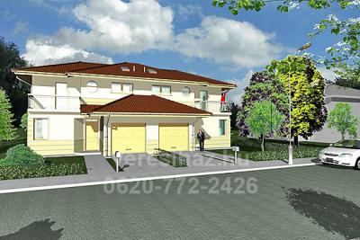 !!! Dunakeszin Toldi lakóparkban új építésû, mediterrán jellegû ikerház eladó !!! 