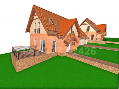 !!!Veresegyházon Hegyekben új építésû, panorámás, garázs összeköttetéses iker-családi ház eladó!!!