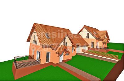 !!!Veresegyházon Hegyekben új építésû, panorámás, garázs összeköttetéses iker-családi ház eladó!!!