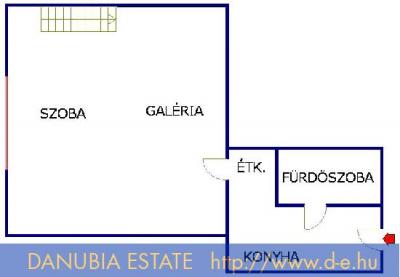 31 m2-es, galériázott garzonlakás Zuglóban