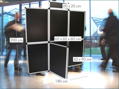 Új összecsukható bemutatófal – fekete