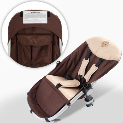 Új, barna kombi babakocsi