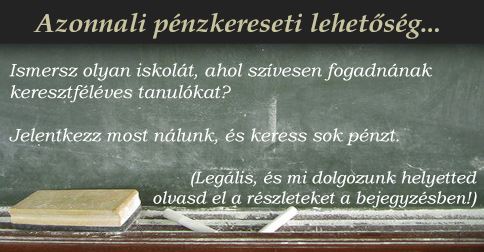 Iskolákat keresünk. Azonnali pénzkereseti lehetőség!