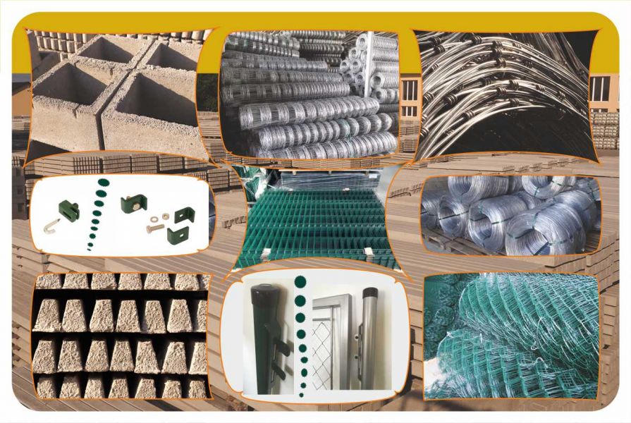 Vadháló drótfonat kerítés építés oszlop betonoszlop