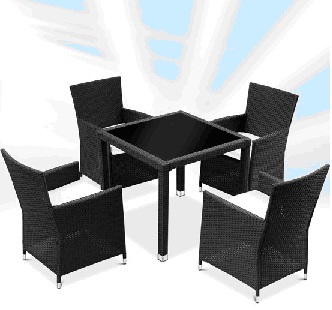 Új elegáns  9 részes poly rattan kerti garnitúra