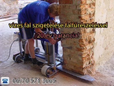 vízszigetelés, falszigetelés, Békéscsaba, vizes fal sziegetelése bontás nélkül