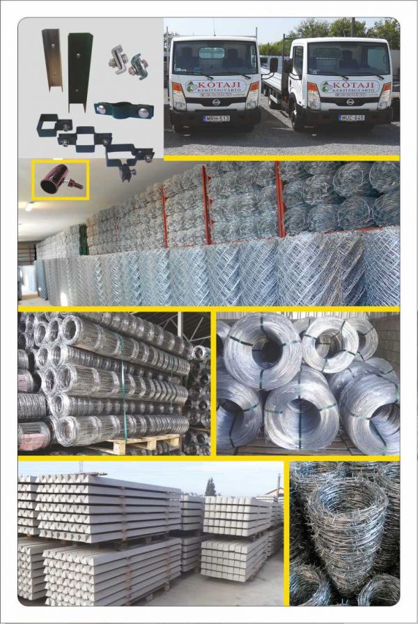 Vadháló, drótfonat, fa kerítés oszlop, betonoszlop, kerítésoszlop, huzal, kapu