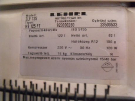 Zanussi Lehel fagyasztószekrény eladó