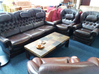 Bőr ülőgarnitúra