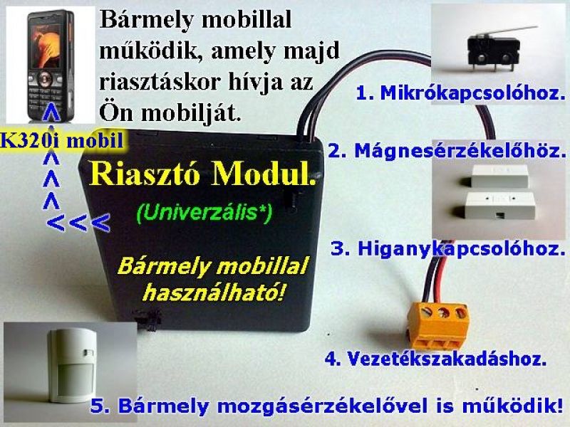 U Lehallgatók, Távfigyelők Mobilos Riasztó-Távjelzők 5e-től