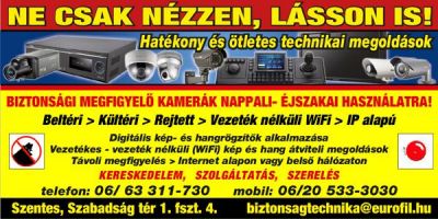 Biztonsági kamerák, kamera rendszerek telepítése bárhol ! 