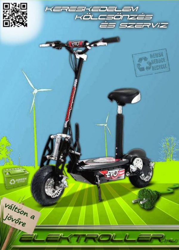 Új összecsukható elektromos rollerek 1600Watt 48Volt 50Km/h elektroller