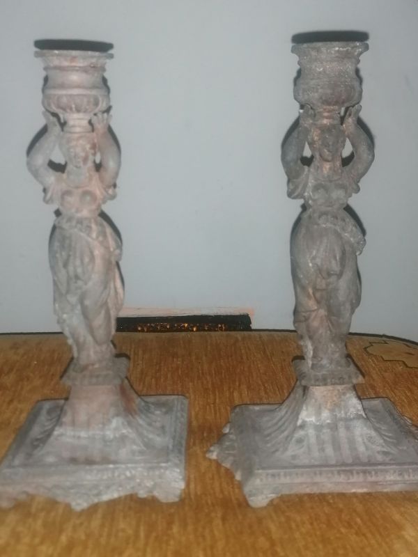 Antik ezüst gyertyatartó 